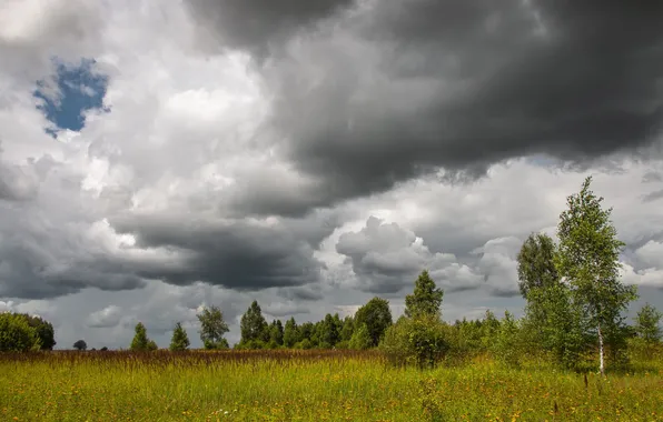 Clouds, landscape, nature, Alexander, before the rain