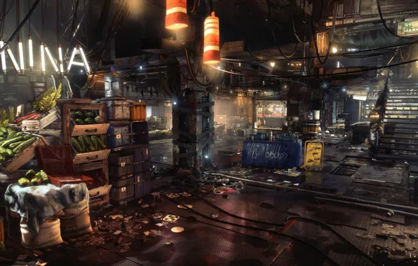 Street, cyberpunk, Square Enix, cyberpunk, Eidos Montreal, Deus Ex: Mankind Divided