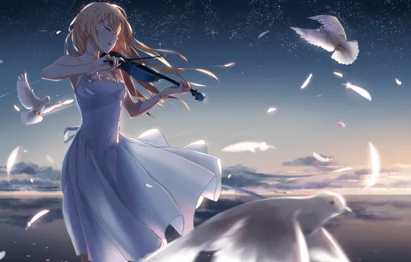 Shigatsu wa Kimi no Uso, Kaori Miyazono, Lie in April, portrait