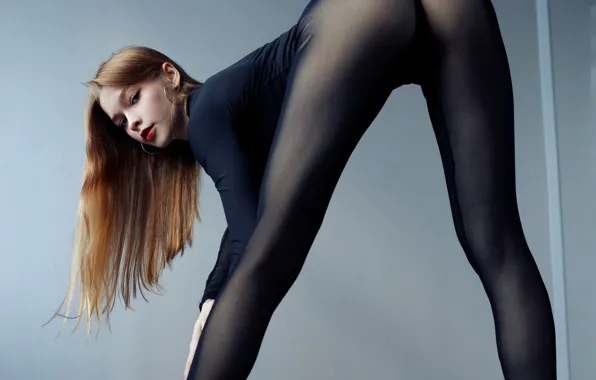 Ass, ass, look, girl, pose, hair, tights, legs
