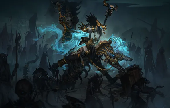 Fantasy, Art, Art, Fiction, Dead, Leach, Skeletons, Necromancer