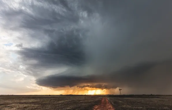 Picture the sky, clouds, USA, Oklahoma, Supercell