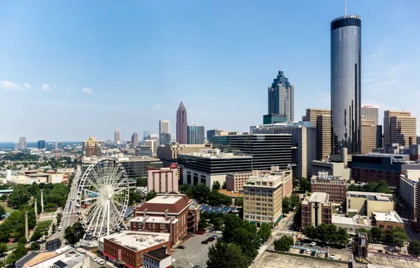 Picture Atlanta, USA, atlanta, downtown, Parking, city, the city, sky