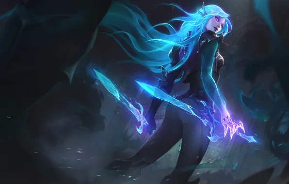 Picture art, League of Legends, Katarina, LoL, skin, Death Sworn
