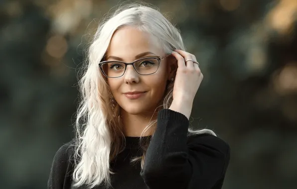 Picture girl, portrait, glasses