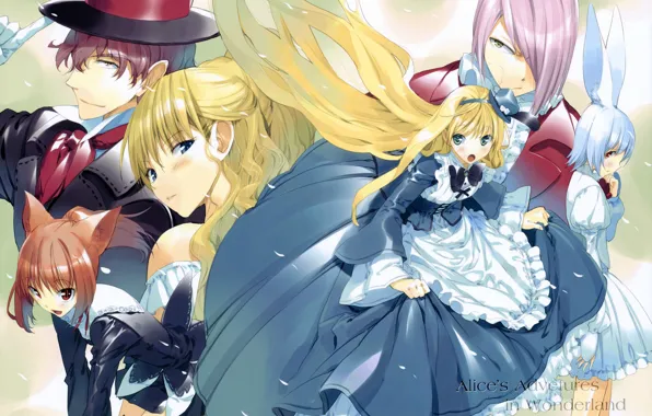 Wallpaper rabbit, Alice, Hatter, nothing, art, apron, alice in ...