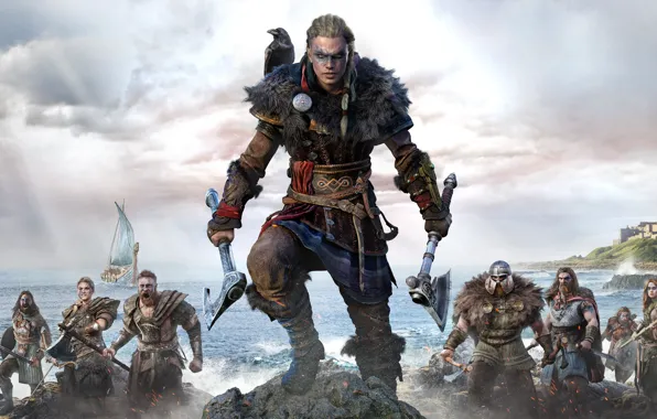Warrior, Assassin's Creed, Drakkar, Assassin's Creed Valhalla, Odin's Raven's, Shaved