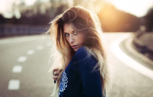 Look, girl, face, background, model, hair