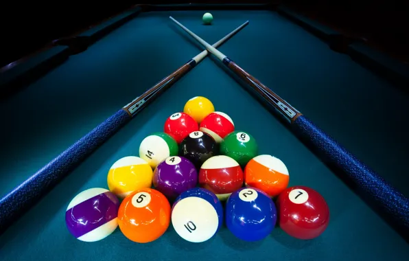 Picture table, balls, sport, Billiards