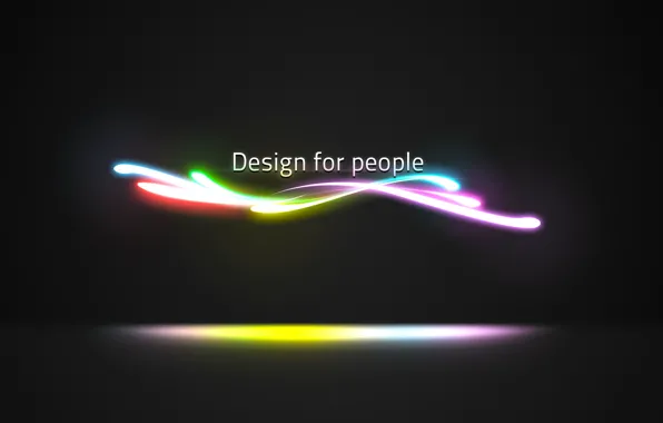 Picture line, neon, design for people