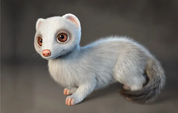 Picture art, ferret, Gabriela Salmeron, Ferret