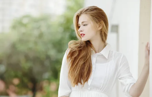 Picture Girl, Model, Urban, White, Street, Woman, View, Blouse