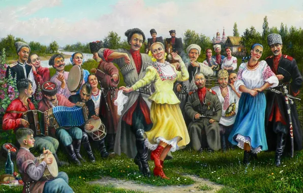 Picture holiday, art, Cossacks, Andrey Lyakh