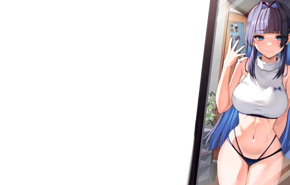 Girl, hot, sexy, boobs, anime, thong, big boobs, babe