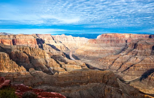 Picture blue sky, mountains, rocks, arid, desert
