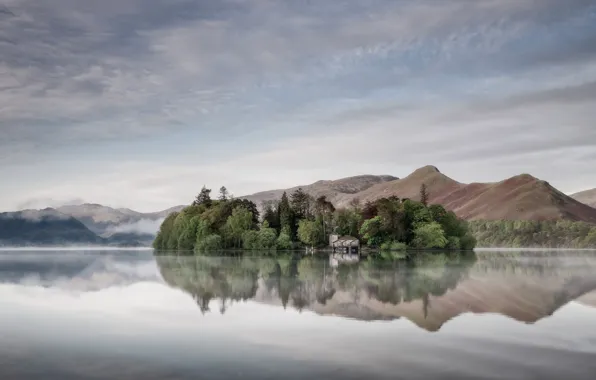 Lake, England, island on Derwent