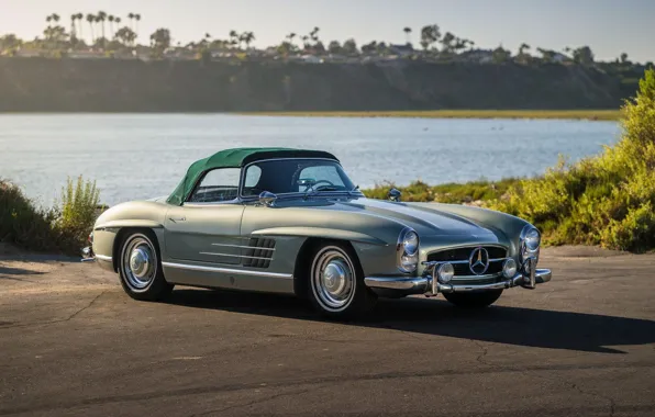 Picture Roadster, Roof, Mersedes Benz 300SL, Classic car
