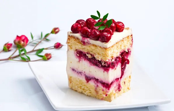 Cake, layers, cranberry