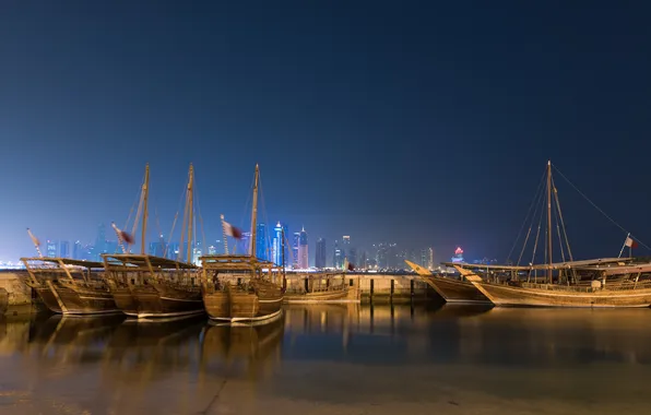 Picture Qatar, Doha, Sail Boats