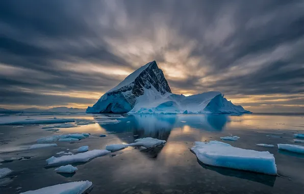 The ocean, iceberg, ice, Arctic