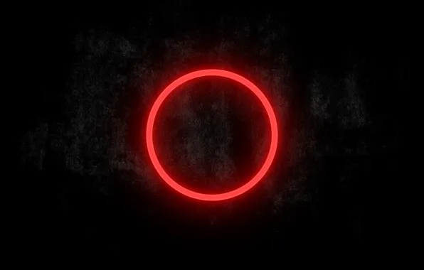 Picture Dark, Wallpapers, Red circle