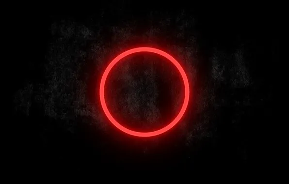 Picture dark, wallpapers, Red circle