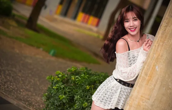 Girl, smile, Asian