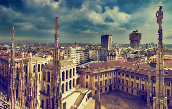 Picture the city, home, area, Cathedral, Milan