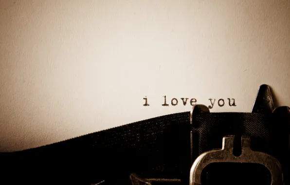 Text, paper, the inscription, machine, i love you, printed, writing