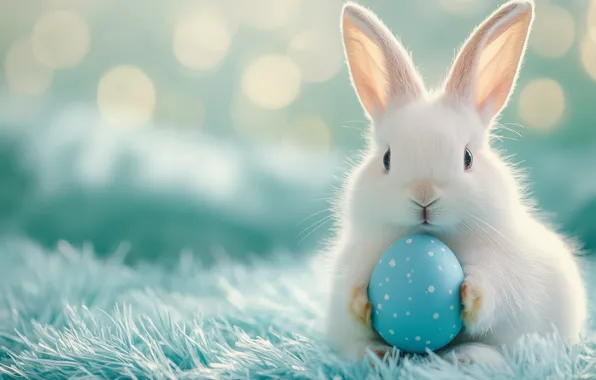 White, look, holiday, egg, spring, pile, rabbit, Easter