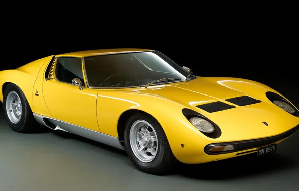 Color, Auto, Yellow, Lamborghini, Machine, 1971, Lights, Car
