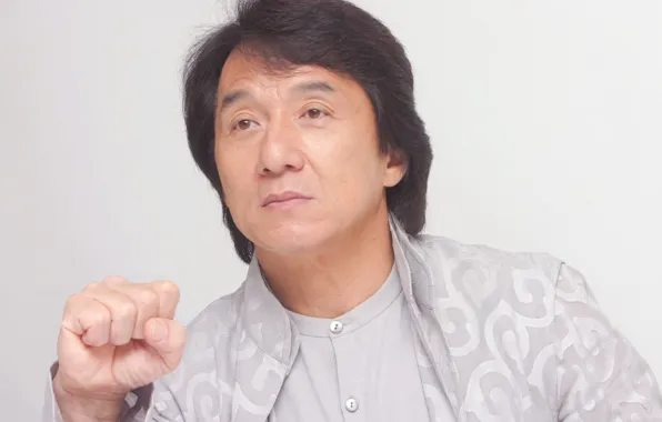 Picture look, pose, jacket, actor, fist, Jackie Chan, Jackie Chan