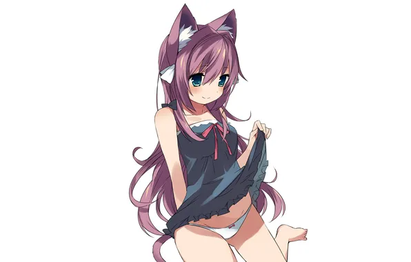 Girl, sexy, lingerie, pantsu, panties, long hair, dress, legs