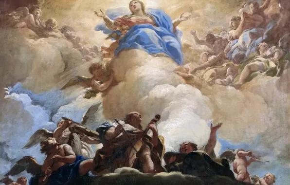Picture, religion, genre, Luca Giordano, The Assumption Of The Virgin Mary