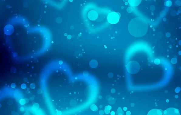 Picture abstract, hearts, harmoniously