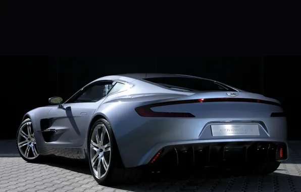 Auto, Aston Martin, supercar, rear view, One-77