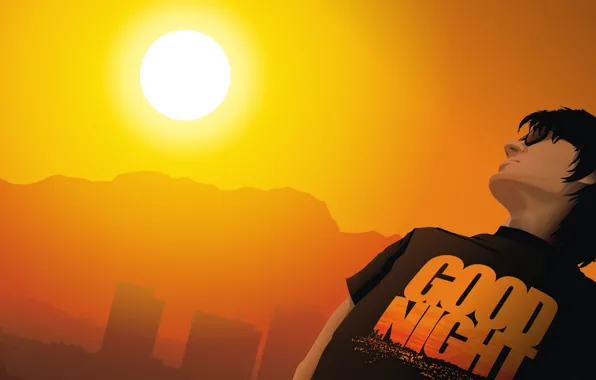 The sun, the inscription, vector, T-shirt