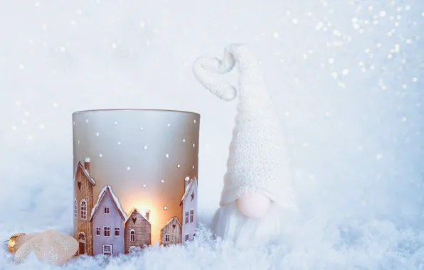 Candle, Christmas, New year, dwarf, Christmas decorations