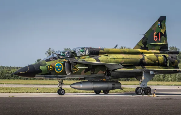 Fighter, Pilot, Chassis, You CAN, Swedish air force, Can 37 Viggen, PTB, Gdynia Aerobaltic 2019