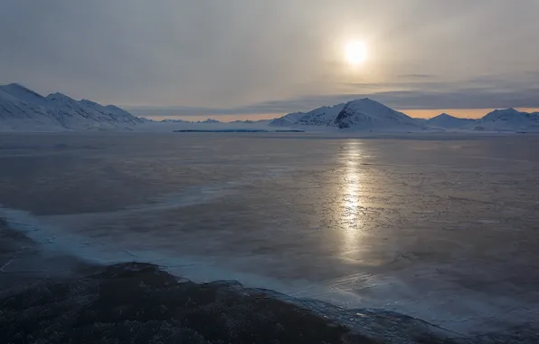 Picture mountains, glacier, Norway, Norway, Svalbard, Svalbard, Svalbard, National Park Sør-Spitsbergen