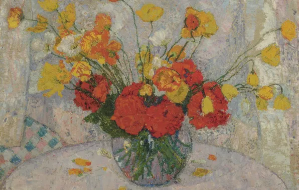 A bouquet of flowers, 1917, Leon De Smet, Leon de Smet