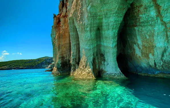 Sea, the sky, landscape, rocks, the grotto, Cape