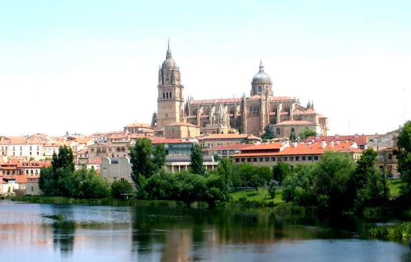 Landscape, city, the city, castle, Spain, landscape, Spain, castle