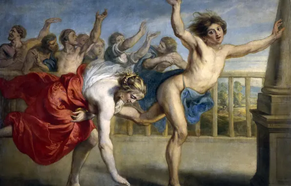 Picture picture, mythology, Jacob Peter Howie, Hippoman and Atalanta