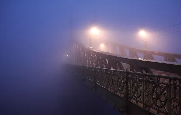 Picture sadness, dream, bridge, fog, meditation