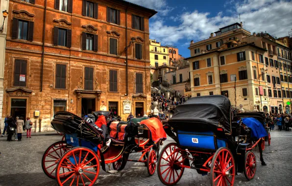 Picture Italy, Building, Italia, The city, Street, Coach, Street, Town