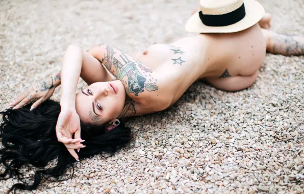 Ass, chest, look, pose, model, naked, body, makeup