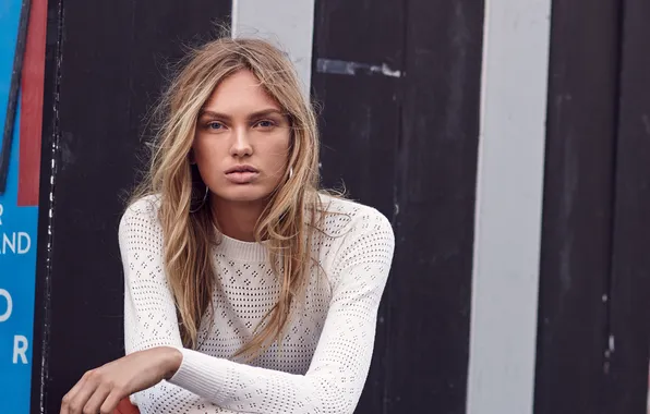 Look, pose, model, portrait, blonde, Romee Strijd, Romy Strayed