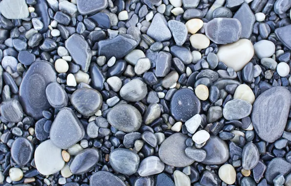 Pebbles, stones, texture, grey