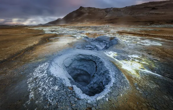 Picture Iceland, geothermal area, Hot springs